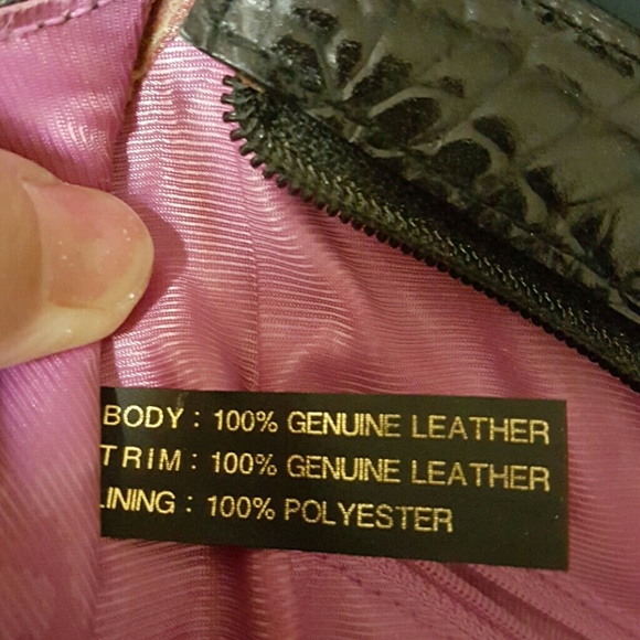 Susan Lucci Black Leather with Leather Trim - Picture 3 of 4