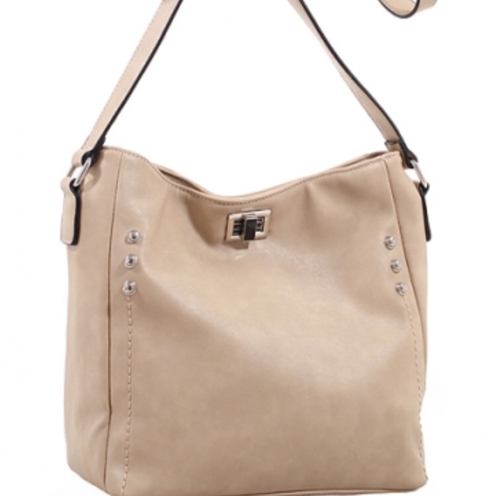 Beige Locking Conceal Carry Crossbody