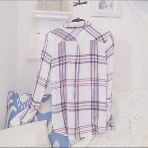 Rails button down plaid shirt