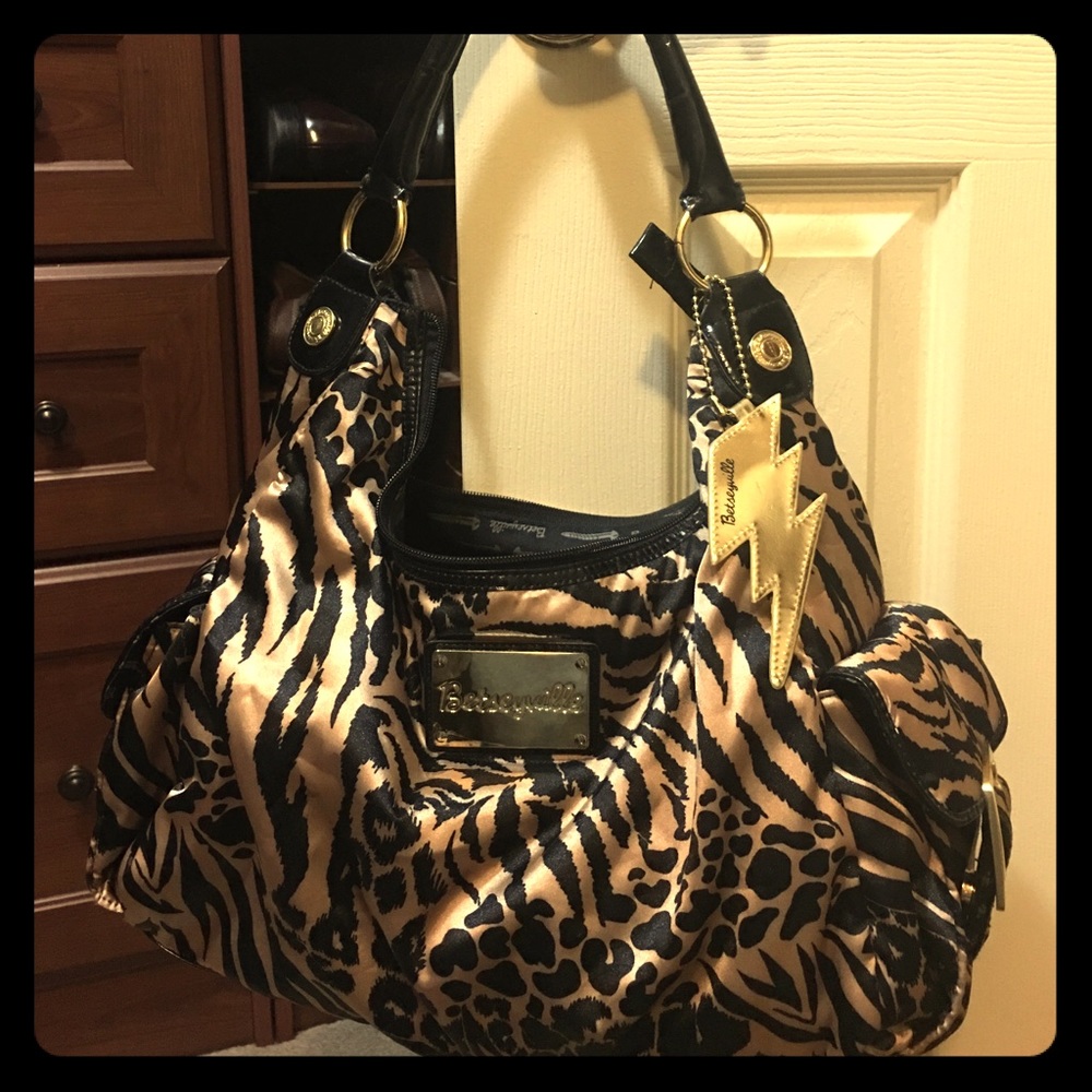 Betsey Johnson Cheetah and Zebra print bag