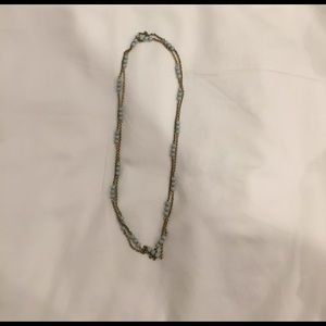 NWOT!! Long necklace with mint green beads