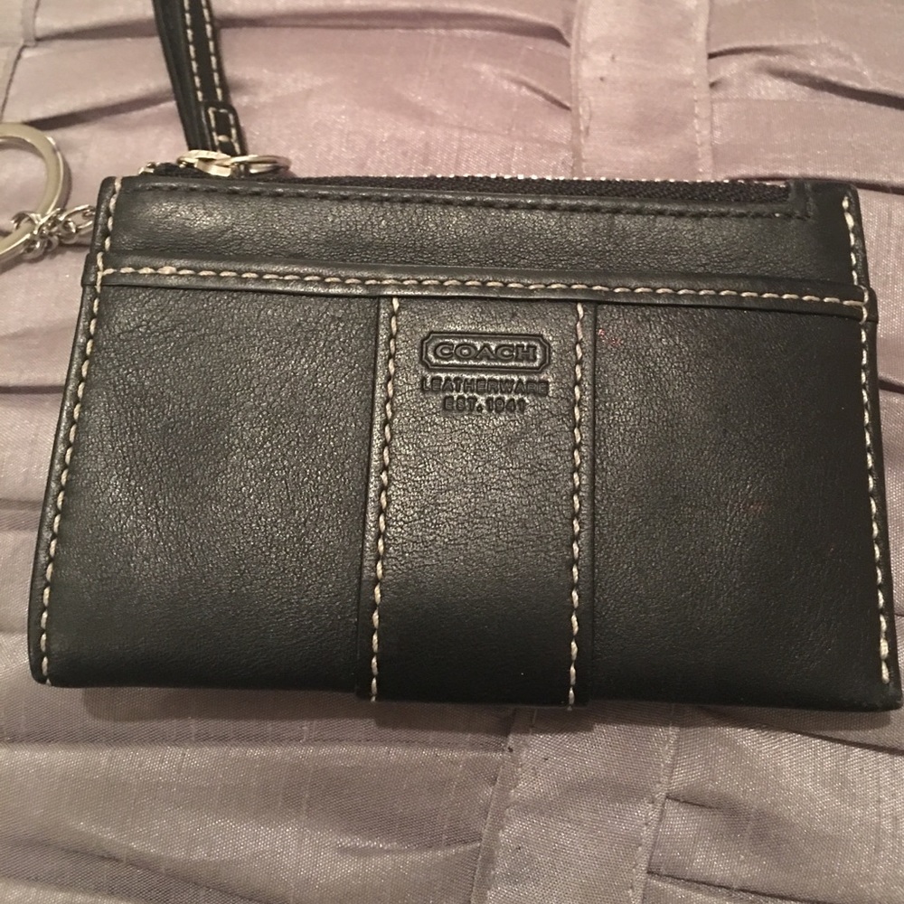 Coach keychain coin and card purse