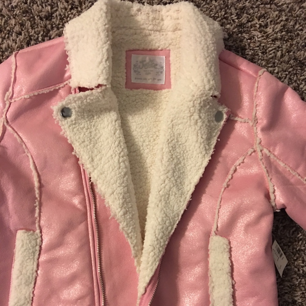 Justice pink girl's coat