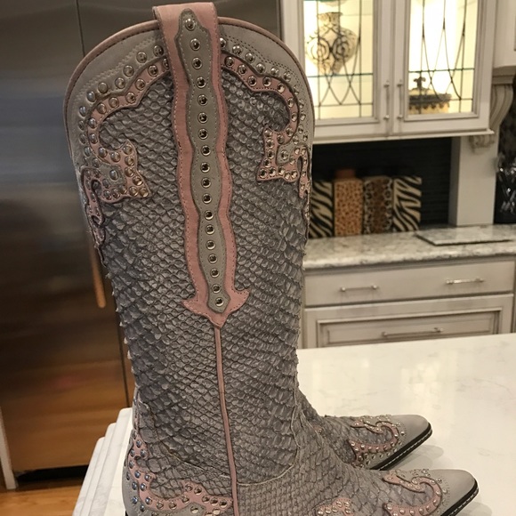 🚫SOLD🚫DONALD J PLINER SNAKESKIN BOOTS JACKIE - Picture 2 of 7