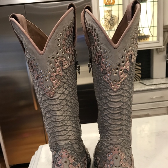 🚫SOLD🚫DONALD J PLINER SNAKESKIN BOOTS JACKIE - Picture 3 of 7
