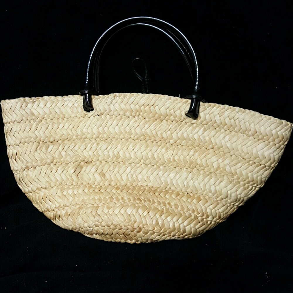 Susan Lucci straw basket weaved tote