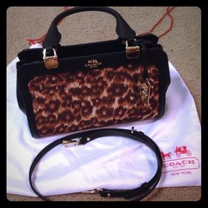 Coach animal print brown bag NWOT