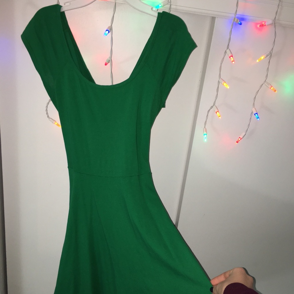 Green Skater Dress
