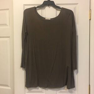 Taupe Piko Top