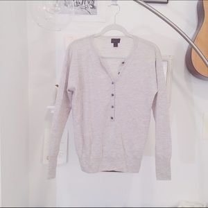 Gray cashmere j crew sweater