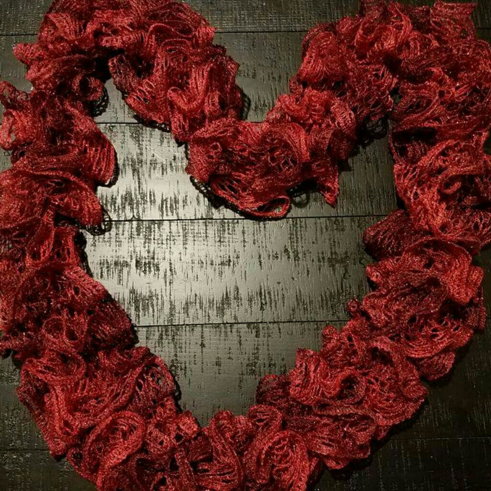 Infinity Ruffle Scarf,  remade in color choice