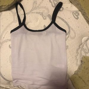 White and grey crop top tank