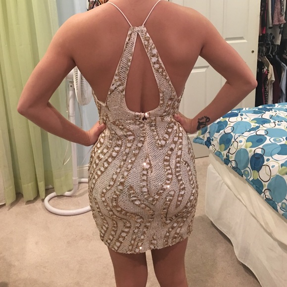 Brand new gold and white sequin dress - Picture 3 of 4