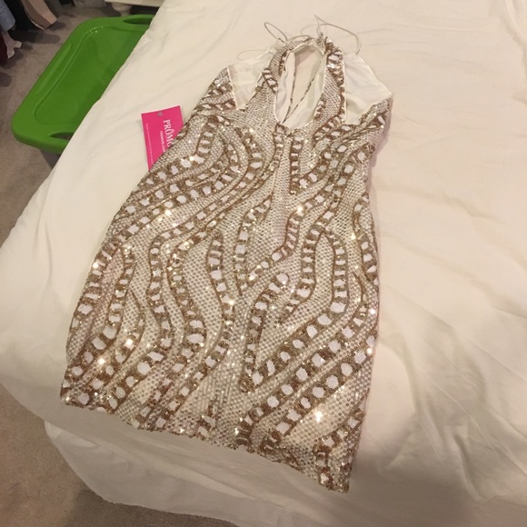 Brand new gold and white sequin dress - Picture 4 of 4