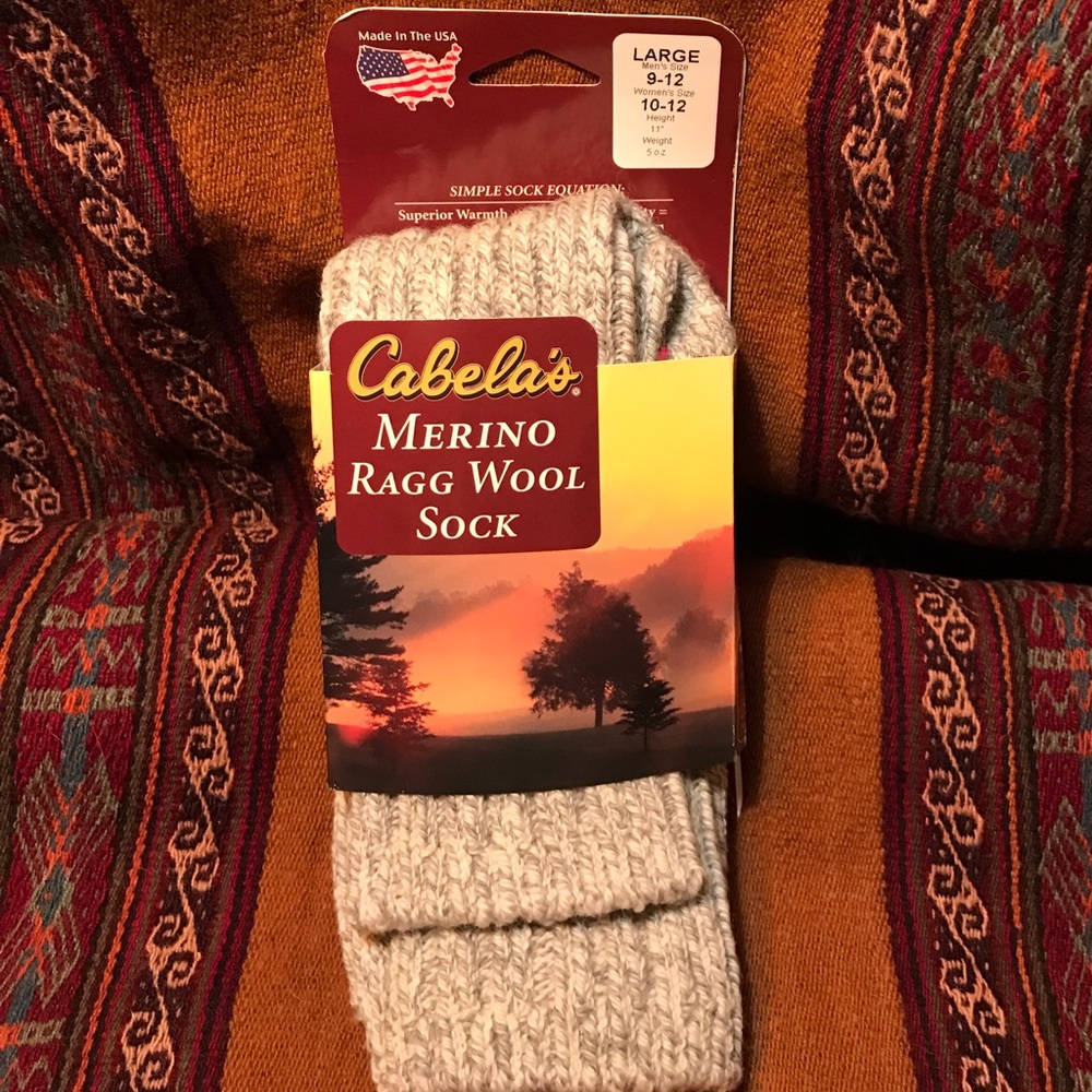 Cabelas merino Ragg wool sock