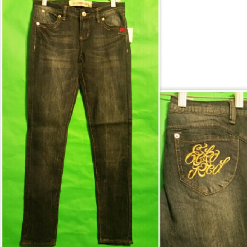 eckored blue jeans