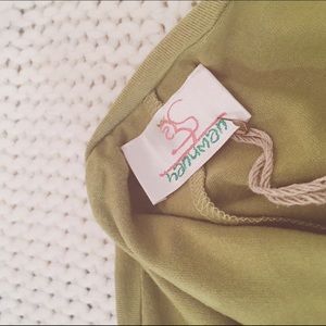 Green hanuman yoga pants with ruffle