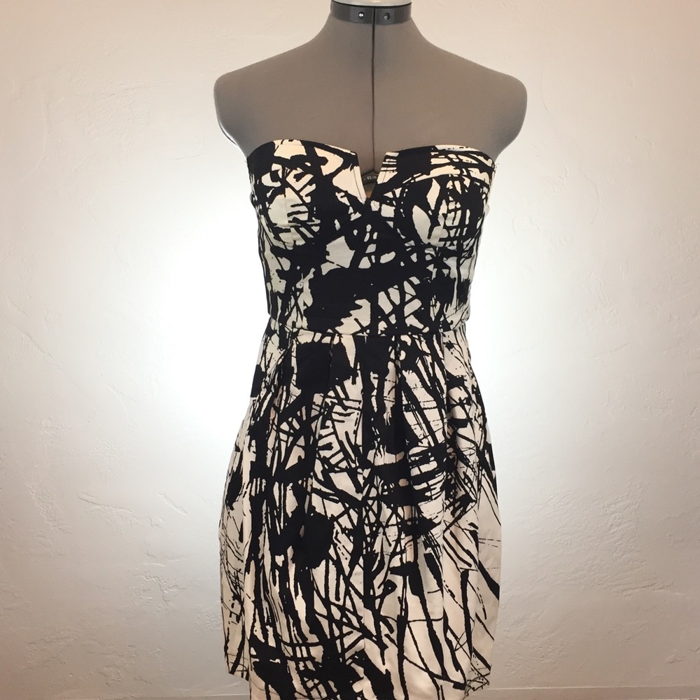Black and White Splatter Dress