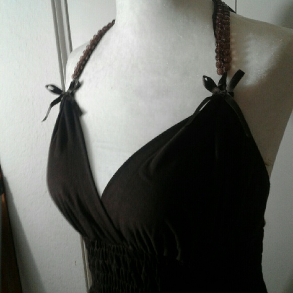 Wet Seal Halter Top with beaded straps - Picture 2 of 4