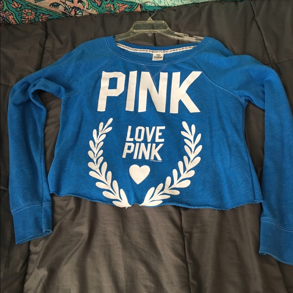 PINK cropped sweatshirt