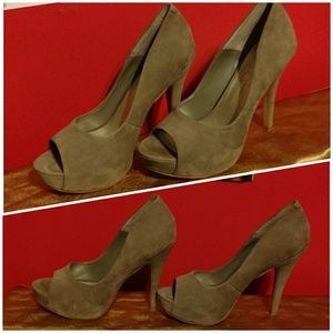 Jessica Simpson Peep Toe Suede Heels