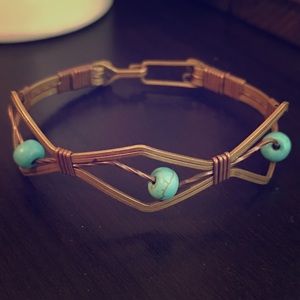 Turquoise Gemstone Copper Bracelet