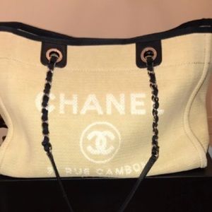 Chanel canvas handbag