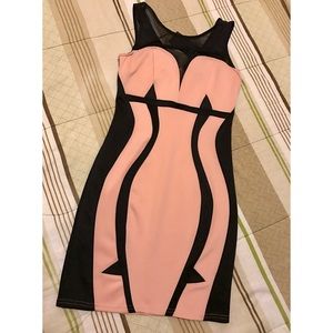 Brand New Black and Pink Bodycon Dress
