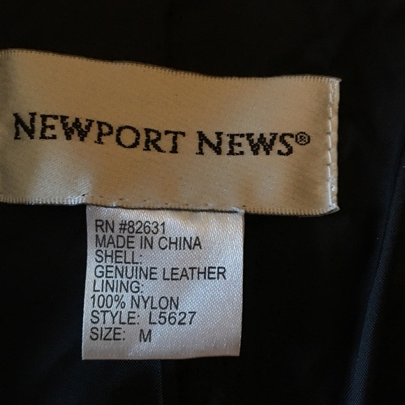 Newport News | Jackets & Coats | Genuine Leather Nwot Duster Jacket ...