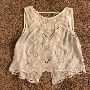 Brandy Melville open back tank top w/ lace detail