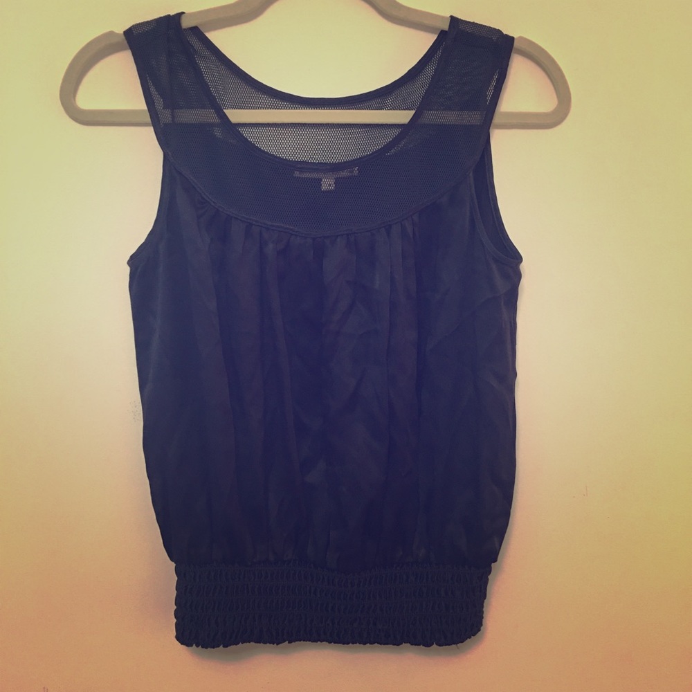 Nanette Laporte Navy Silk Top
