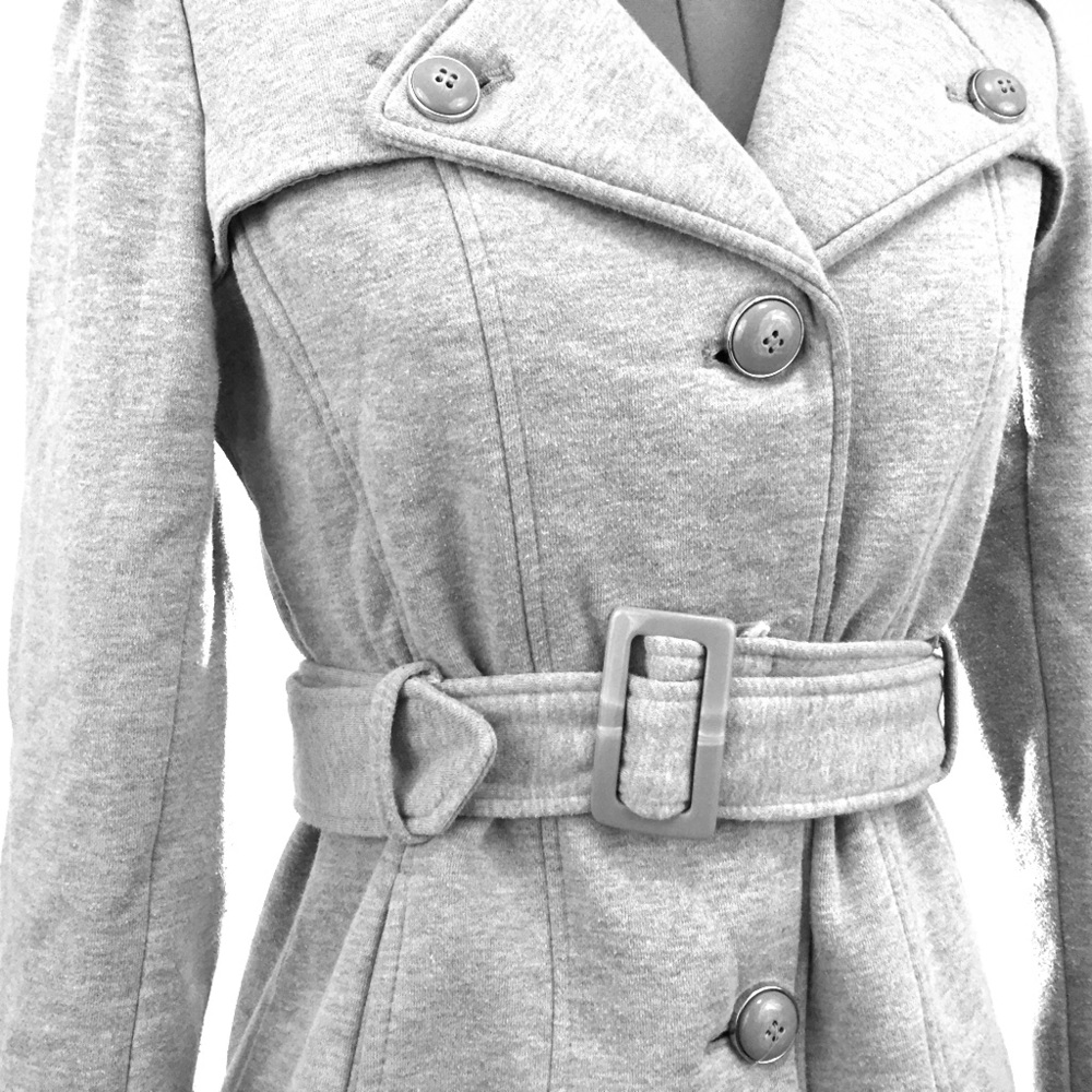 Grey Jersey Peacoat