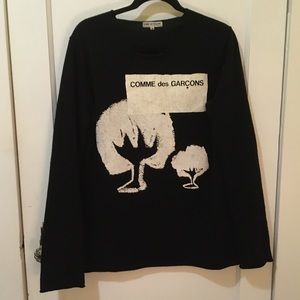 COMME des GARÇONS Black Screen Print Sweater