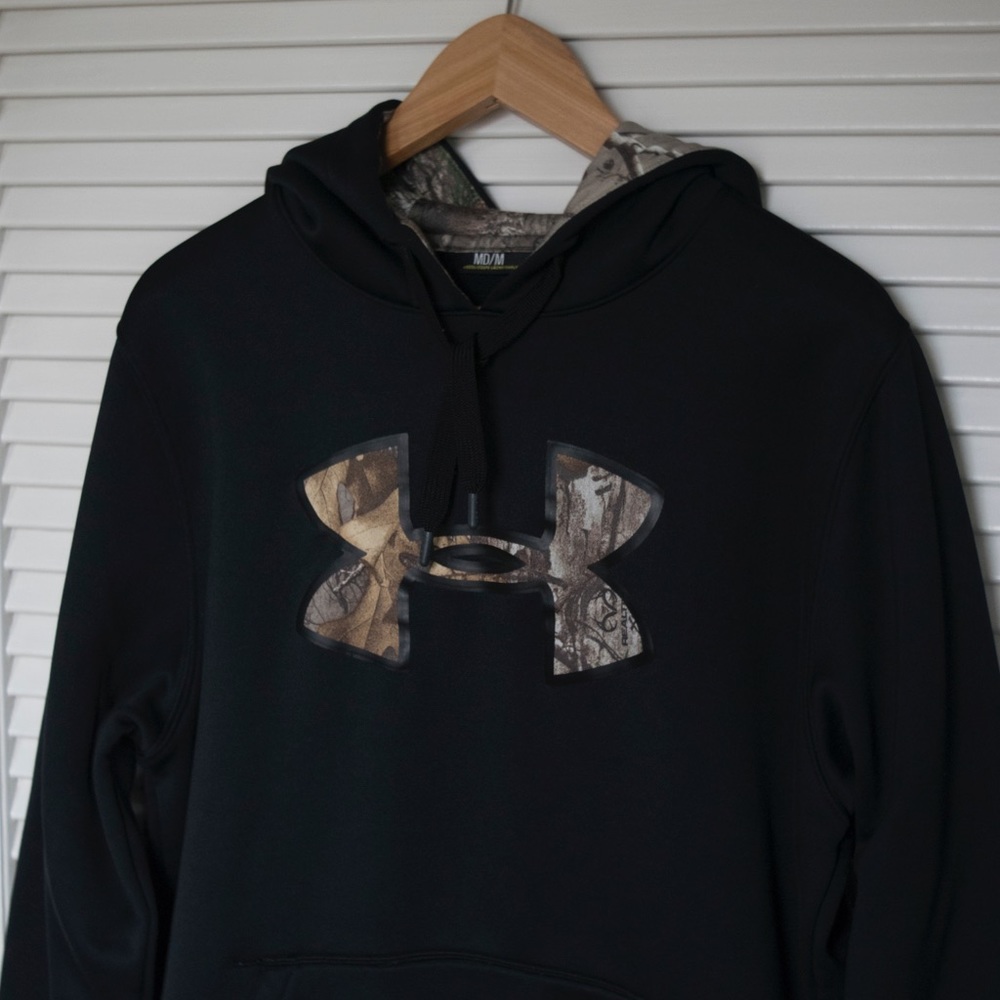 Under Armour Black and Camouflage Pullover Hoodie