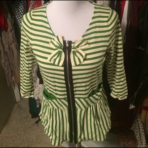 Anthropologie Moth zip up cardi