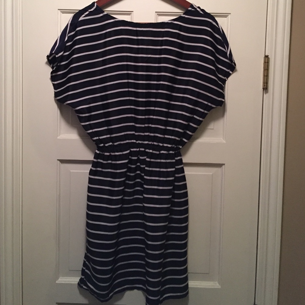 Striped Navy Dress - Picture 3 of 3