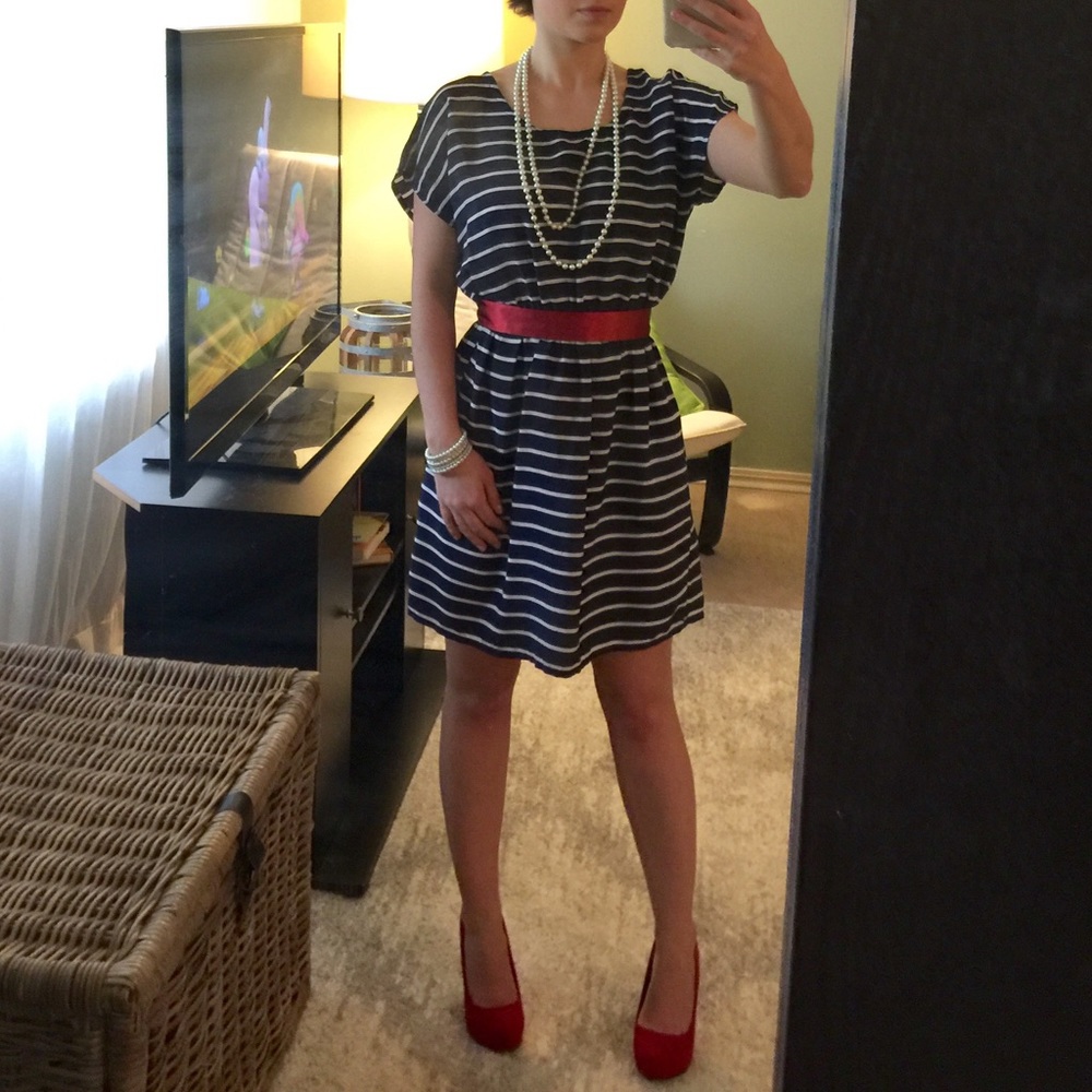 Striped Navy Dress
