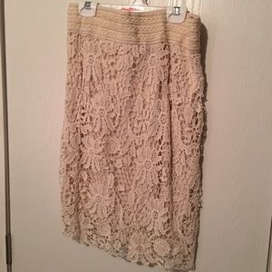 Crochet lace skirt