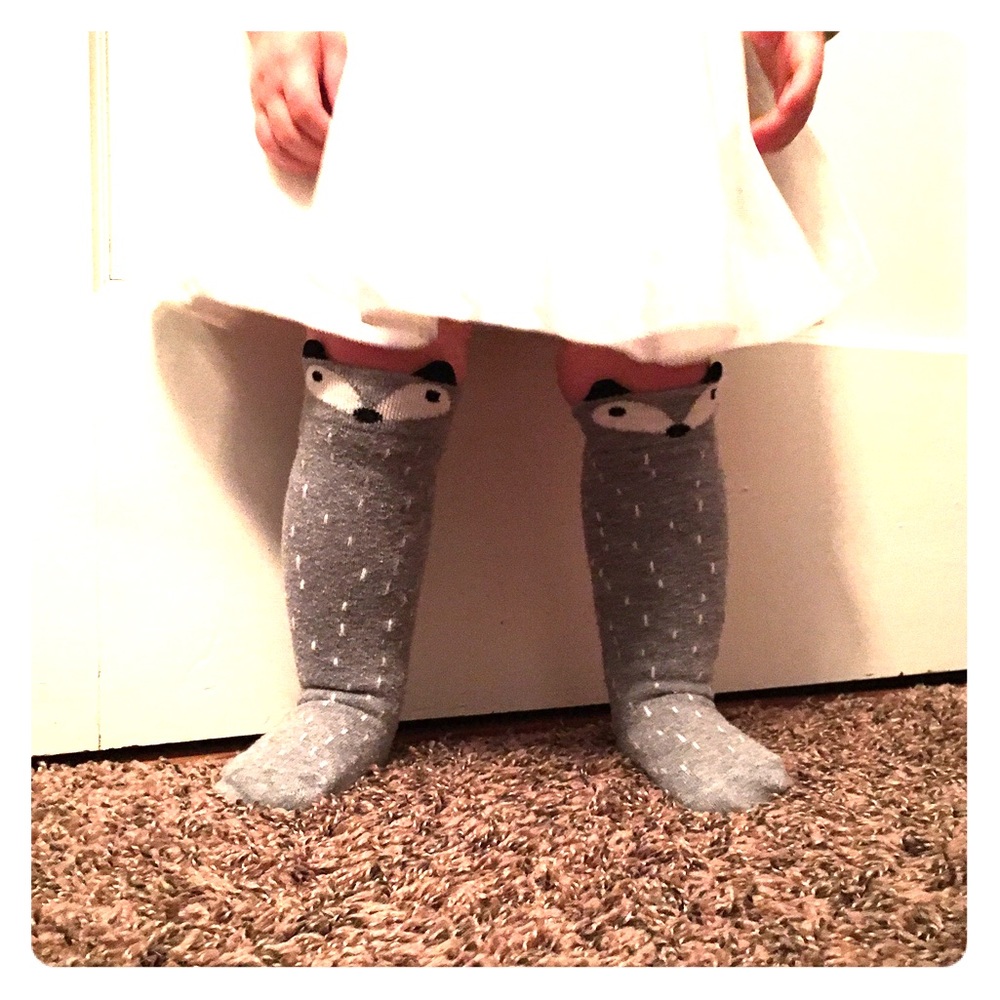 Knee High Fox Socks - Infant thru Toddler Sizes
