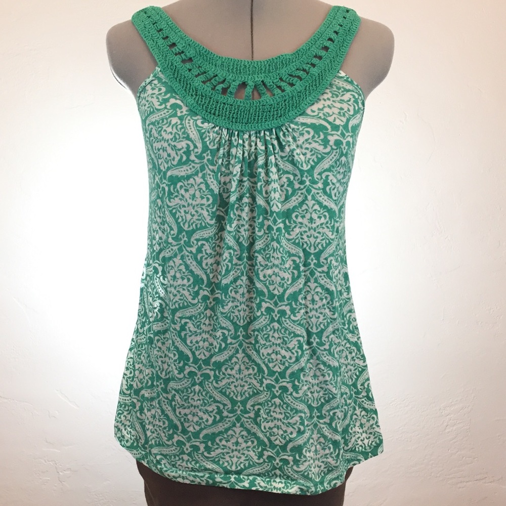 Crochet Neck Tank Top