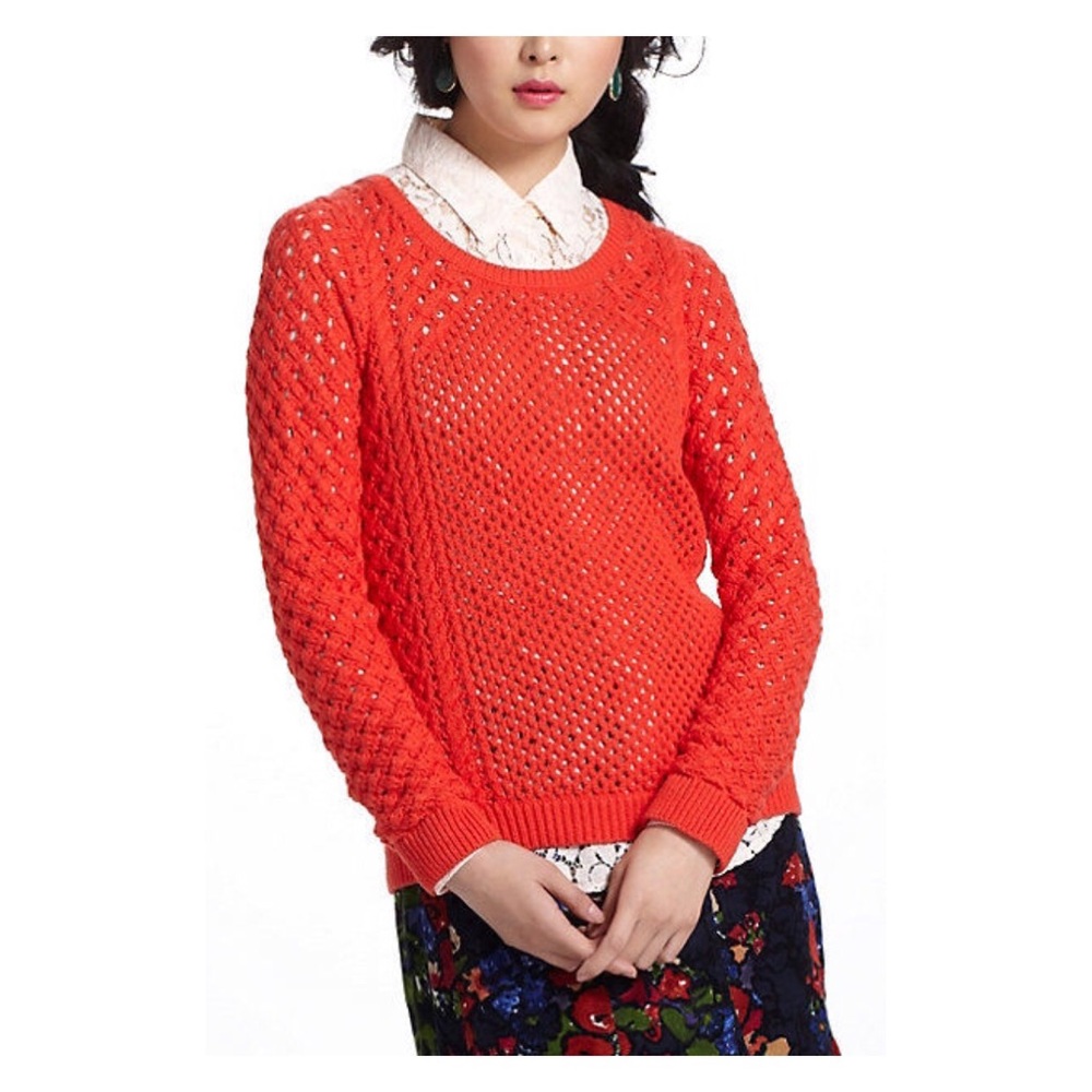 Coral Moth Anthropologie Sweater
