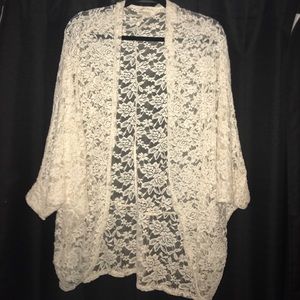 Nordstrom Ivory Lace Cardigan