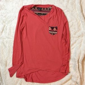 Rue21 Coral Long Sleeved Tee