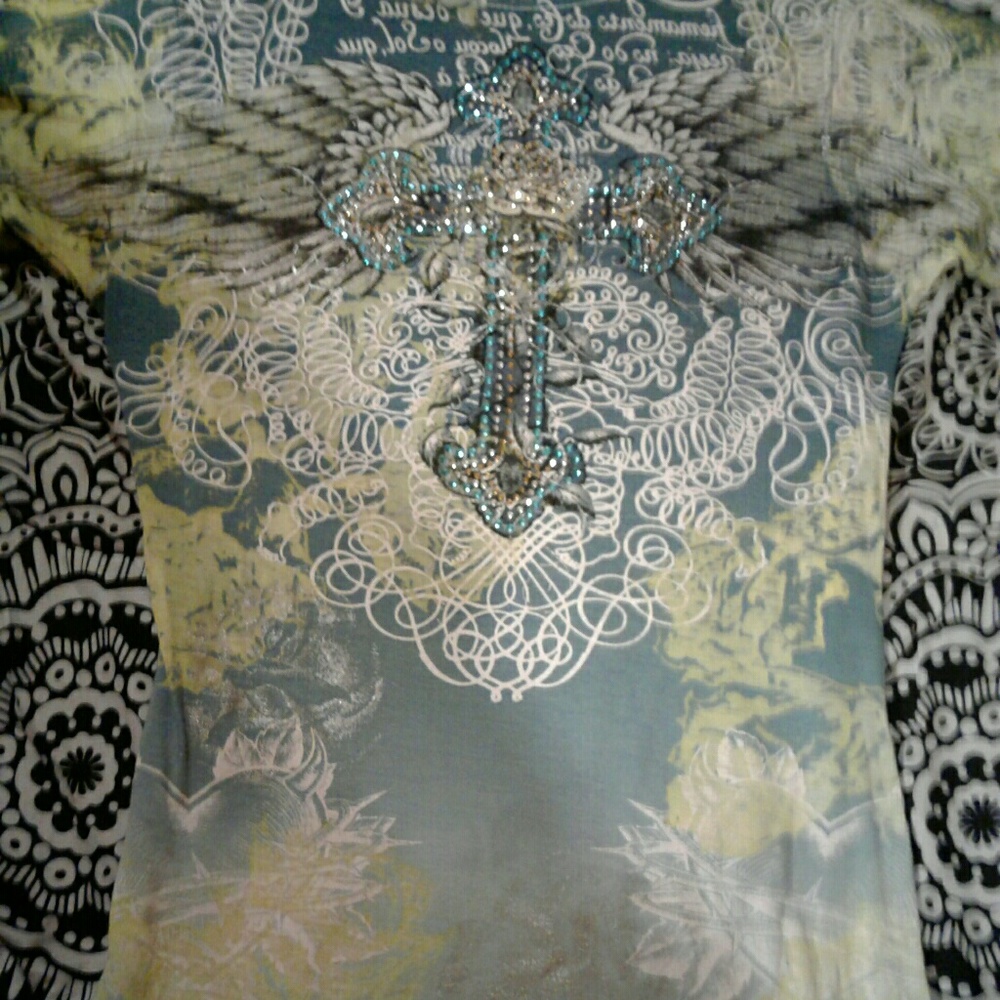 Sequined boutique shirt sz M  S&J