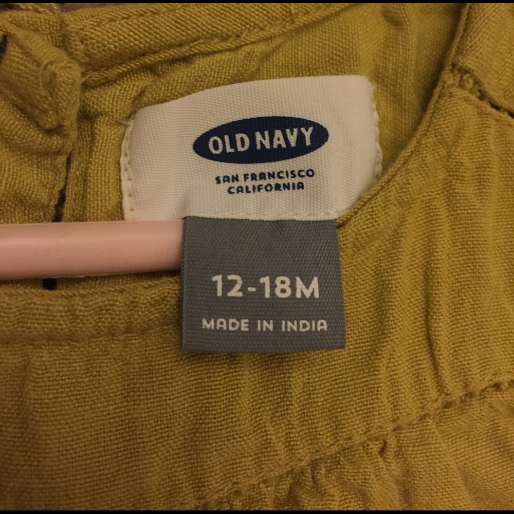 old navy dress 12-18months mustard