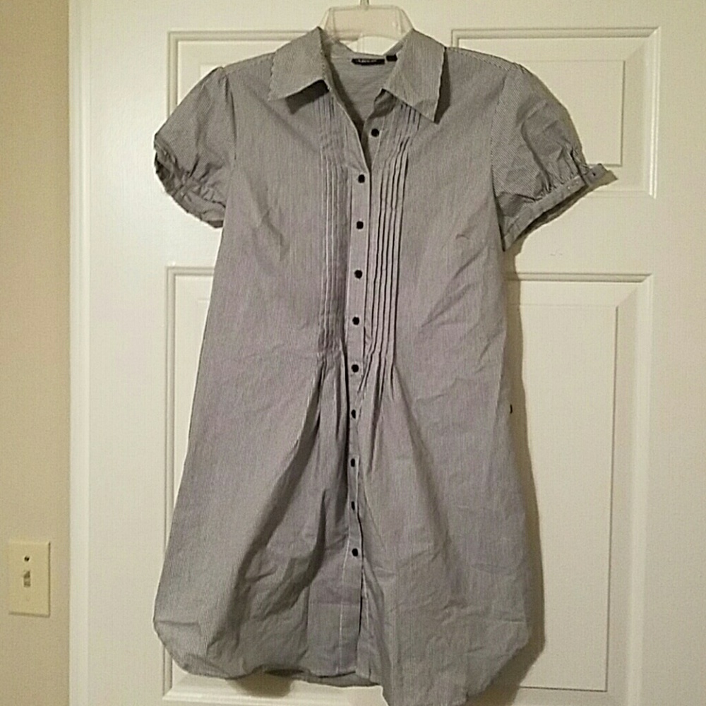 Cute pinstripe shirt dress