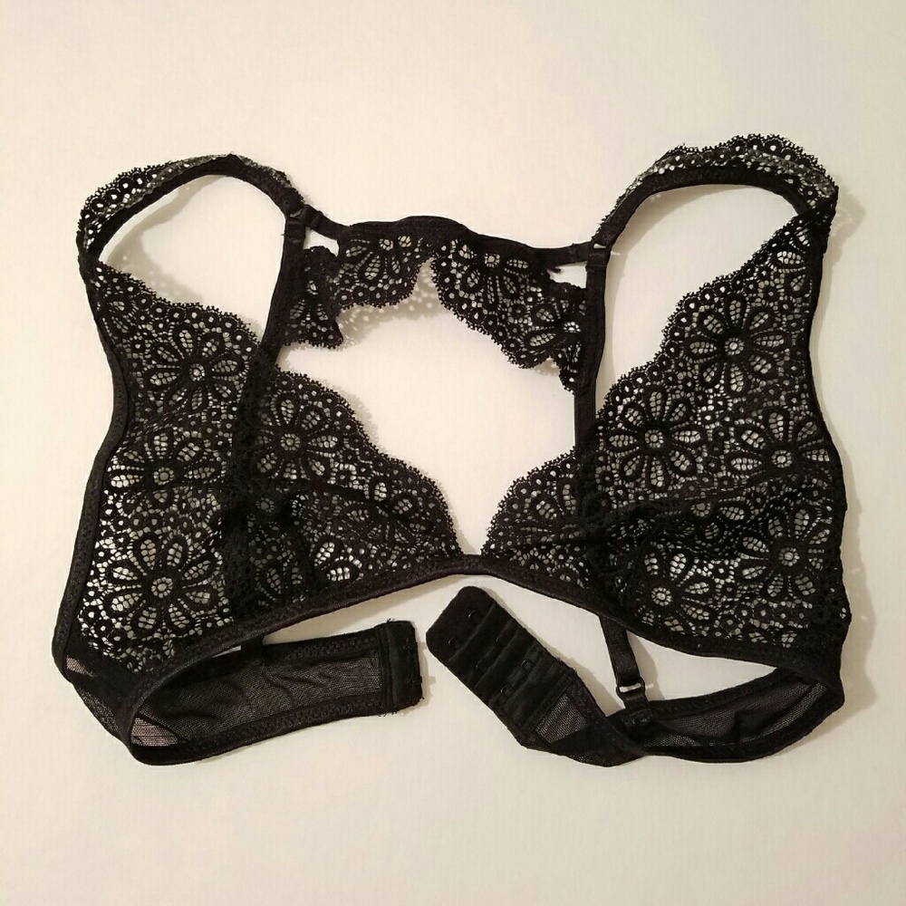 Black lace bralette