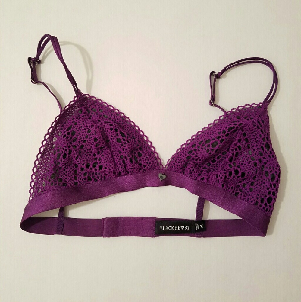 Purple lace bralette
