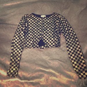 Black and gold crop top