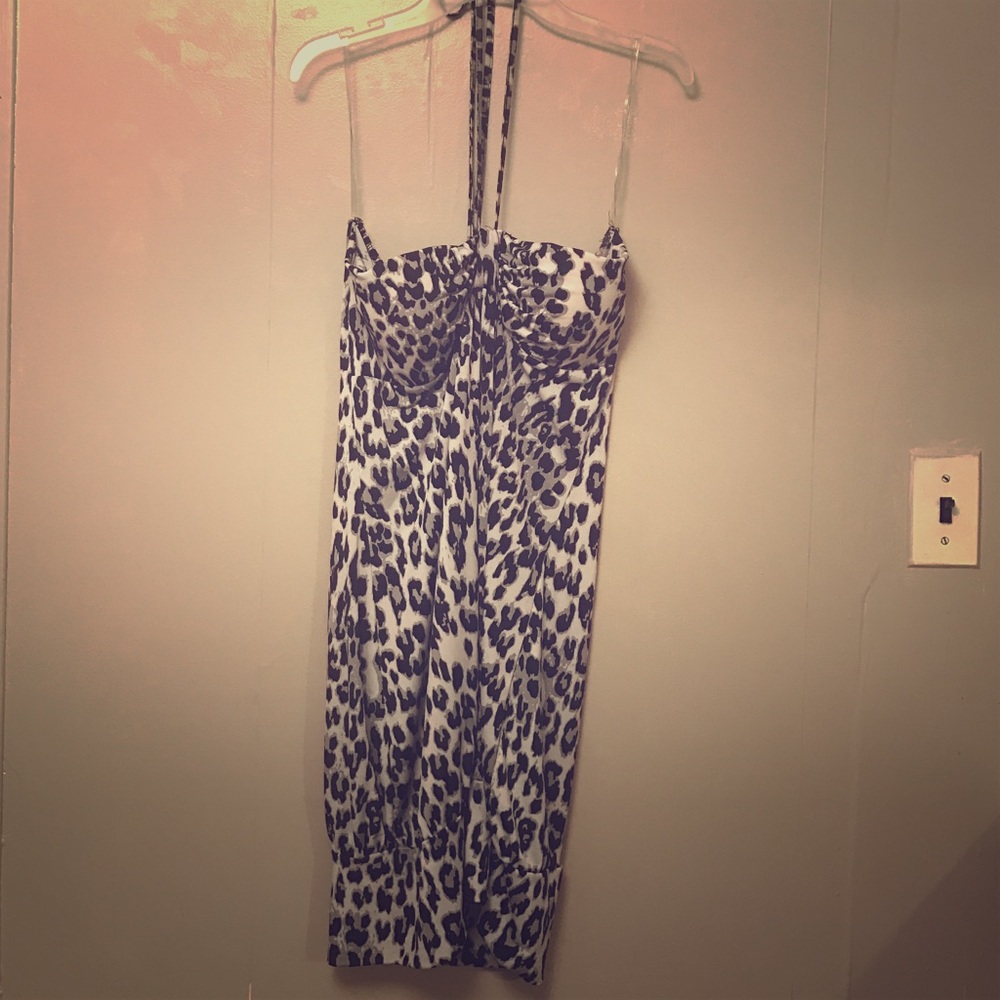 Gray Cheetah Print Dress